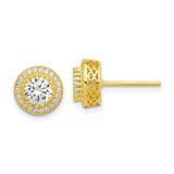 Gold-Tone 18in Necklace w/ Post Earrings Set