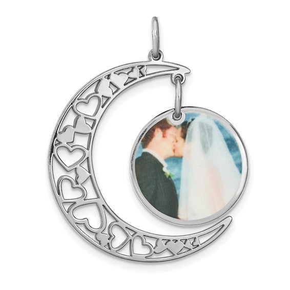 Moon with Picture Memory Pendant