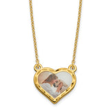 Diamond-cut Heart Picture Necklace