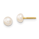 14K White Freshwater Pearl Bracelet and Earring Set