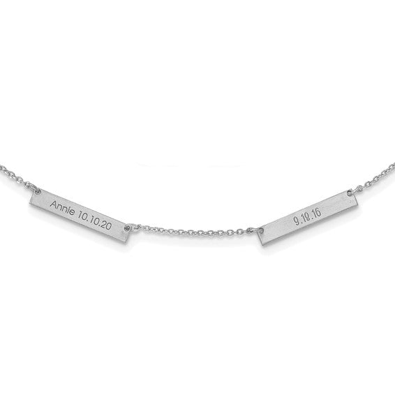 Personalized Double Name Plate Necklace
