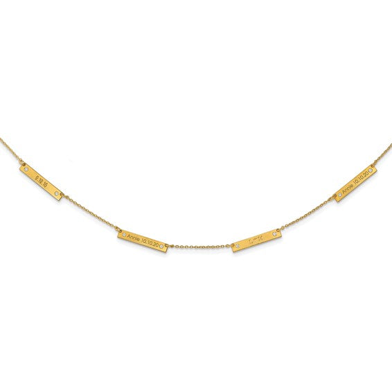 Personalized 4 Celebration Diamond Necklace