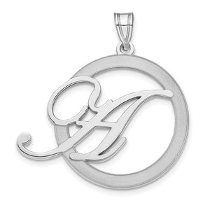 Etched Initial in a Circle Pendant