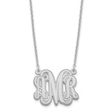 Personalized XS Etched Outline Monogram Necklace