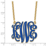 Personalized Large Epoxied Monogram Necklace