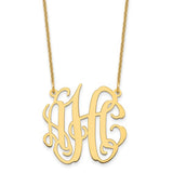 Personalized Small Polished Monogram Necklace