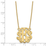Personalized Circular Etched Outline Monogram Necklace