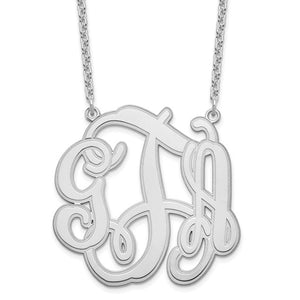 Personalized Circular Etched Monogram Necklace