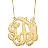 Personalized Circular Etched Monogram Necklace