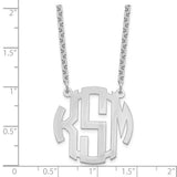 Personalized Small Block Letter Circle Monogram Necklace