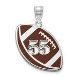 Personalized Enameled Football with cutout number