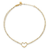 Double Strand Heart Anklet
