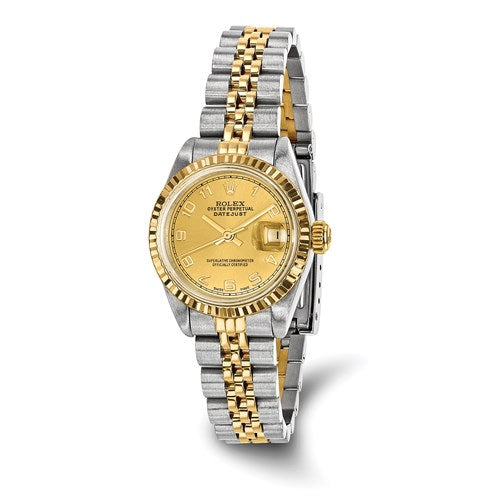 Pre-owned Ladies 18ky Steel Rolex Datejust (Call for Pricing)