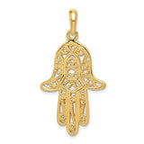 14k Filigree Hamsa Pendant