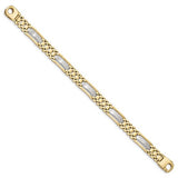 14K Two-tone Satin Link Bracelet