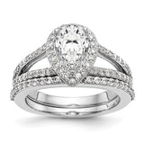 Marquise Semi-Mount Halo Engagement Ring