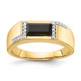 14k Onyx and Diamond Ring