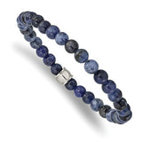 Polished Blue Sodalite Stretch Bracelet