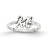 2 Initials Script or Block Font Ring