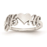 Couple's Initials And Heart Ring
